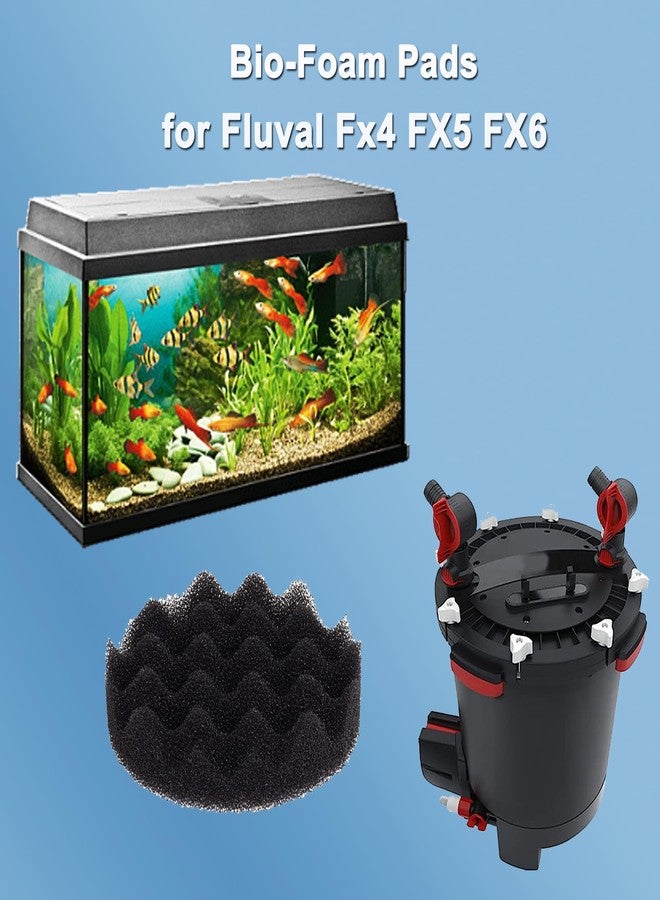 Qzbhct 8 Pcs Bio-Foam Pads for Fluval Fx4 FX5 FX6 Canister Filter Aquarium Filter Sponge Replacement - Image 2